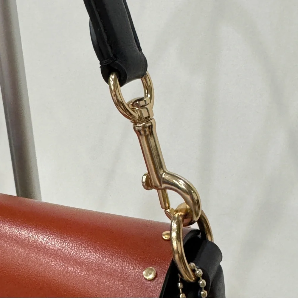 Coach Georgie Shoulder Bag In Colorblock Canvas - Picture 11 of 14
